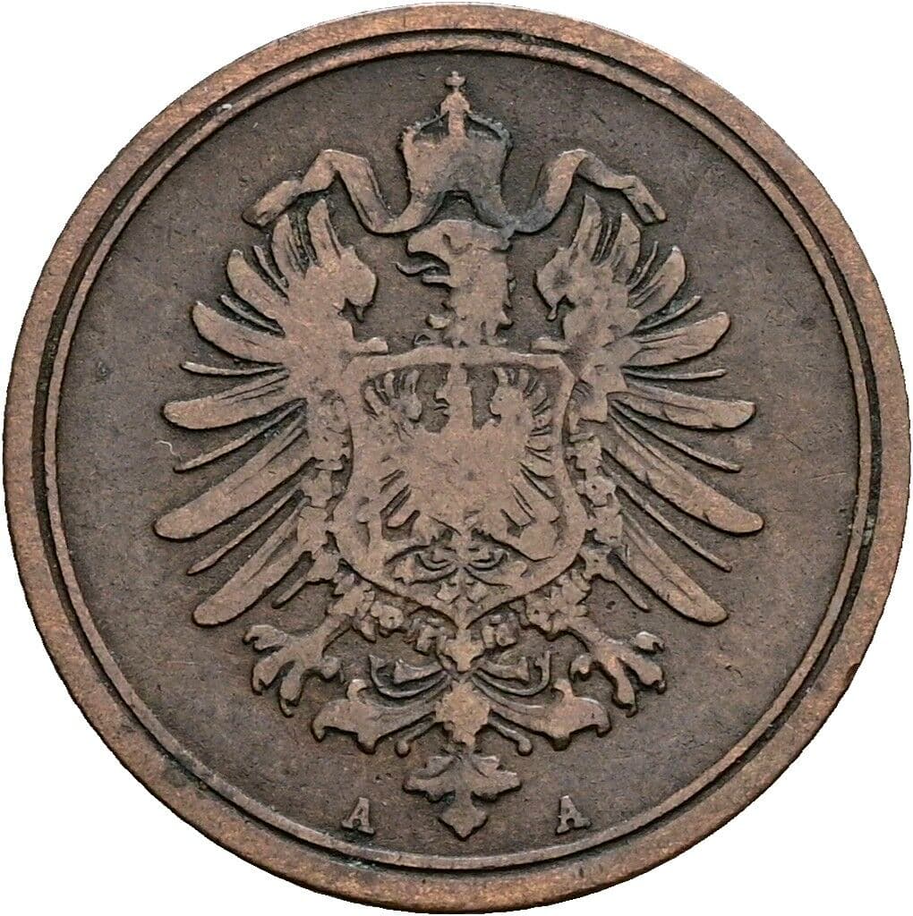 1 Pfennig 1887 A – Rückseite