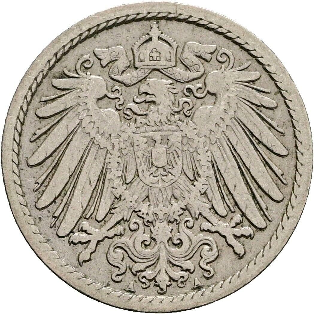 5 Pfennig 1898 A – Rückseite