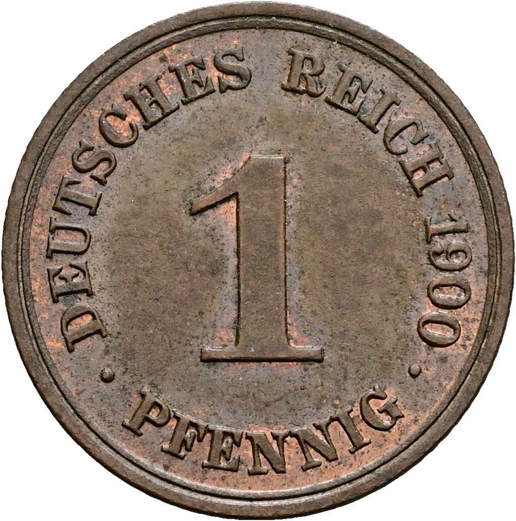 1 Pfennig 1900 D – Vorderseite