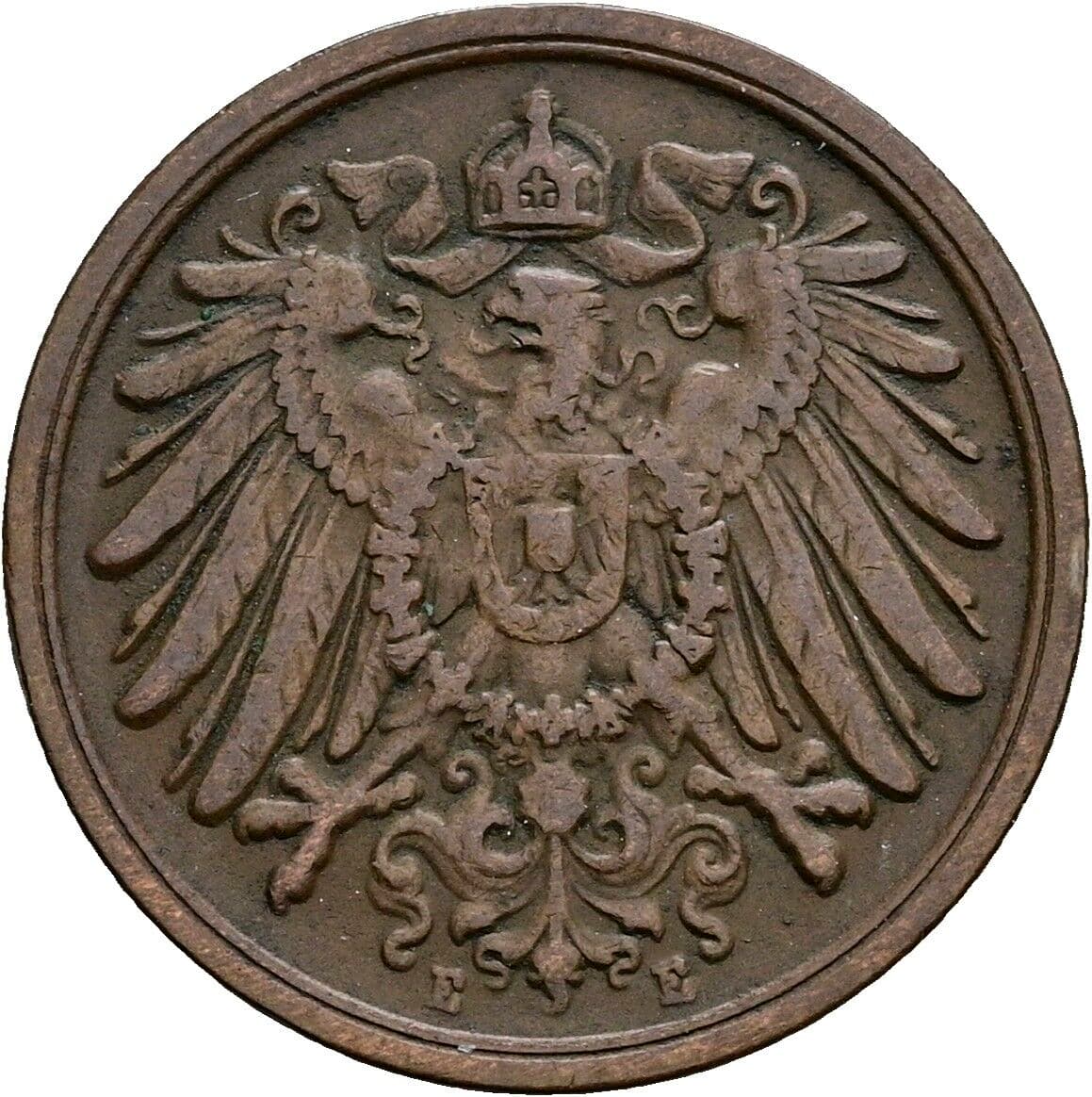 2 Pfennig 1914 E – Rückseite