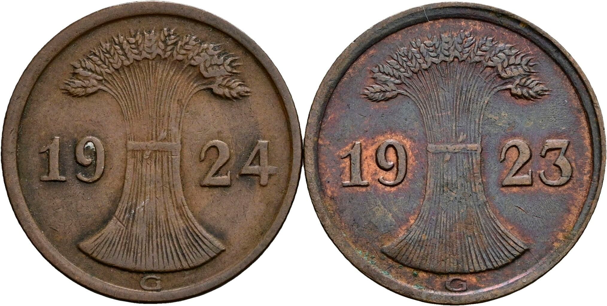 Lot 2 Stück 2 Rentenpfennig
