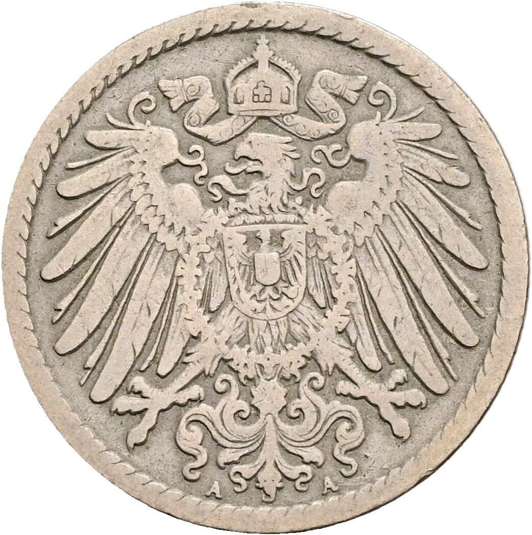 5 Pfennig 1898 A – Rückseite