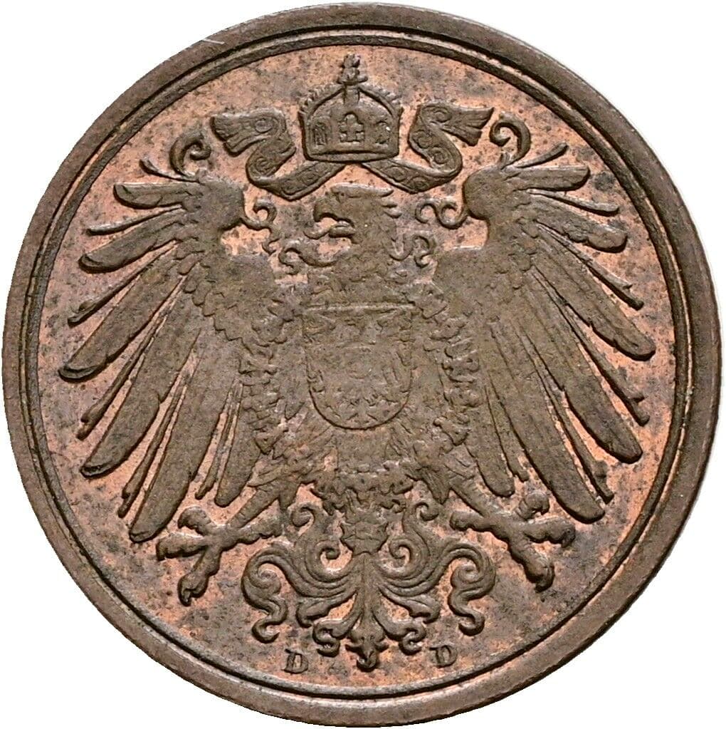 1 Pfennig 1900 D – Rückseite