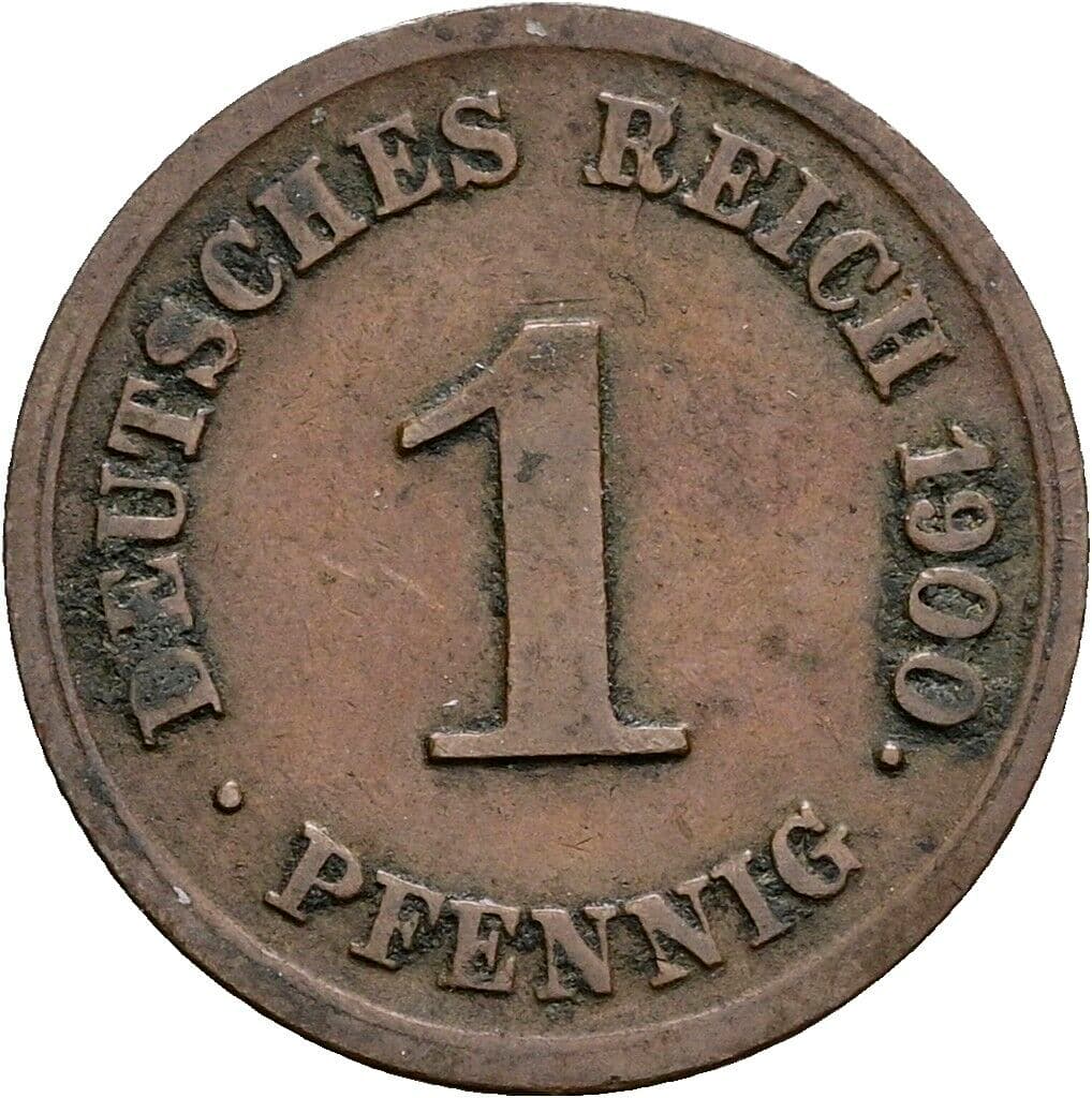 1 Pfennig 1900 G – Vorderseite
