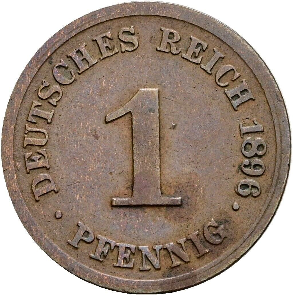 1 Pfennig 1896 G – Vorderseite