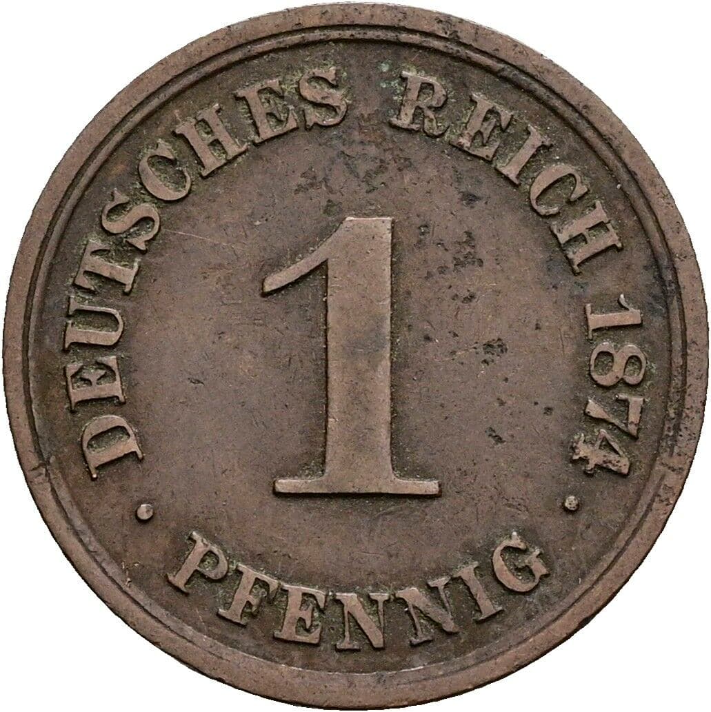1 Pfennig 1874 D – Vorderseite
