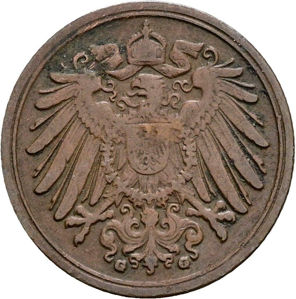1 Pfennig 1900 G – Rückseite