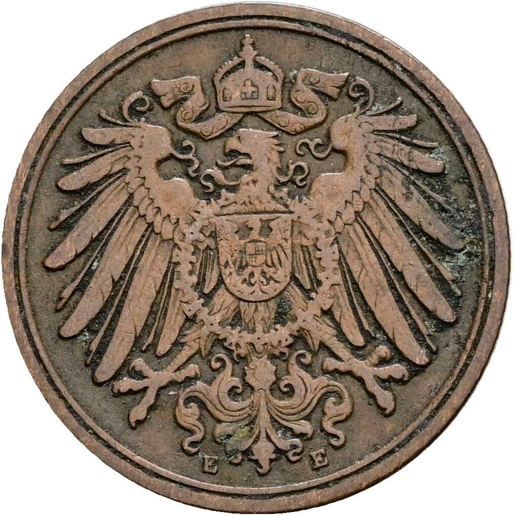 1 Pfennig 1897 E – Rückseite