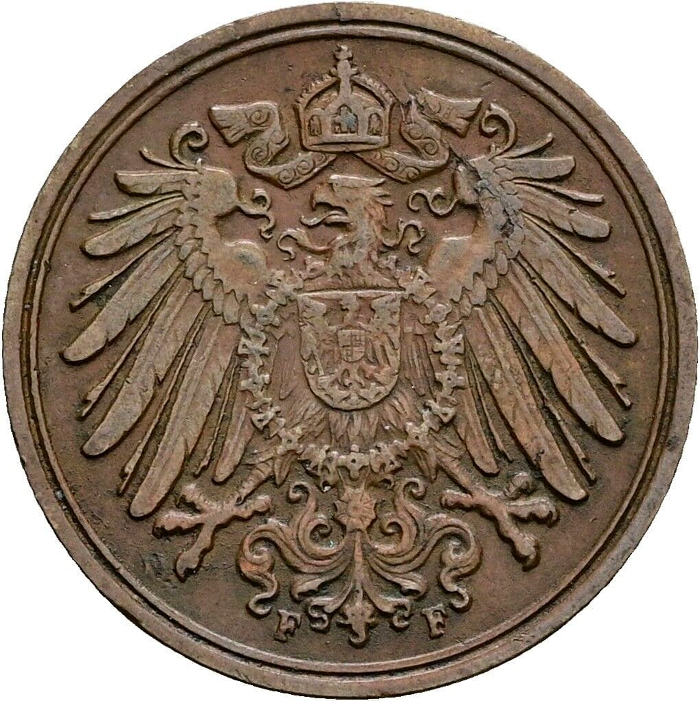 1 Pfennig 1911 F – Rückseite