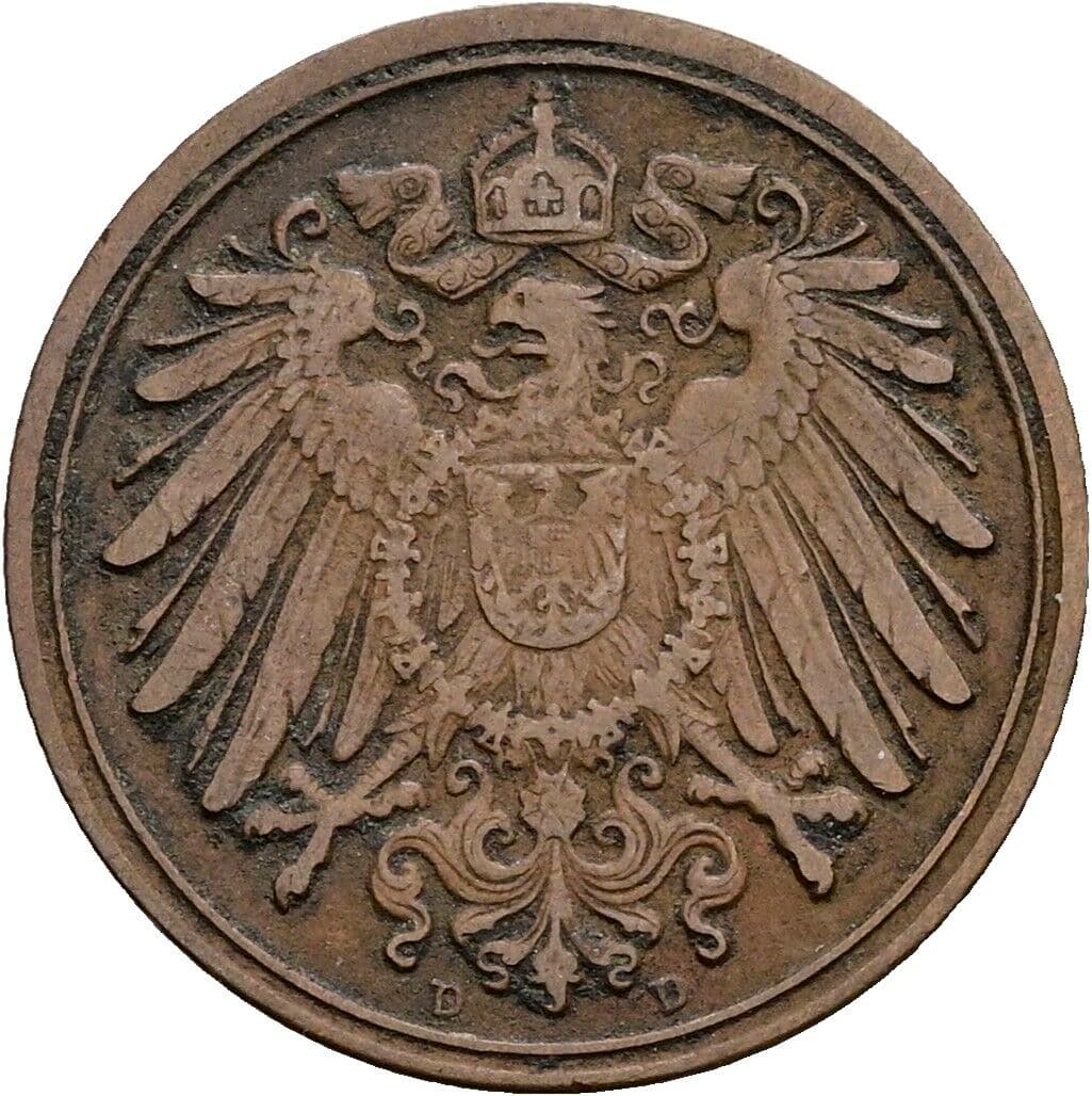 1 Pfennig 1899 D – Rückseite