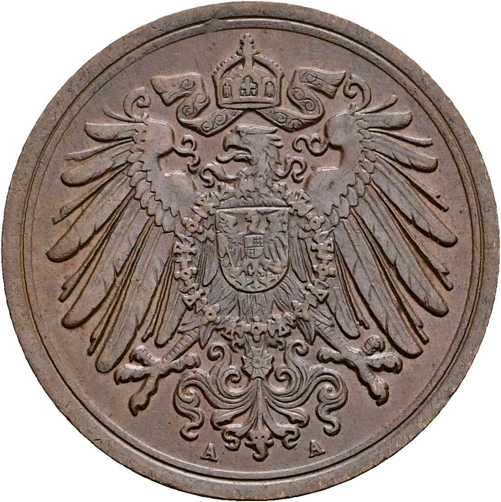 1 Pfennig 1907 A – Rückseite