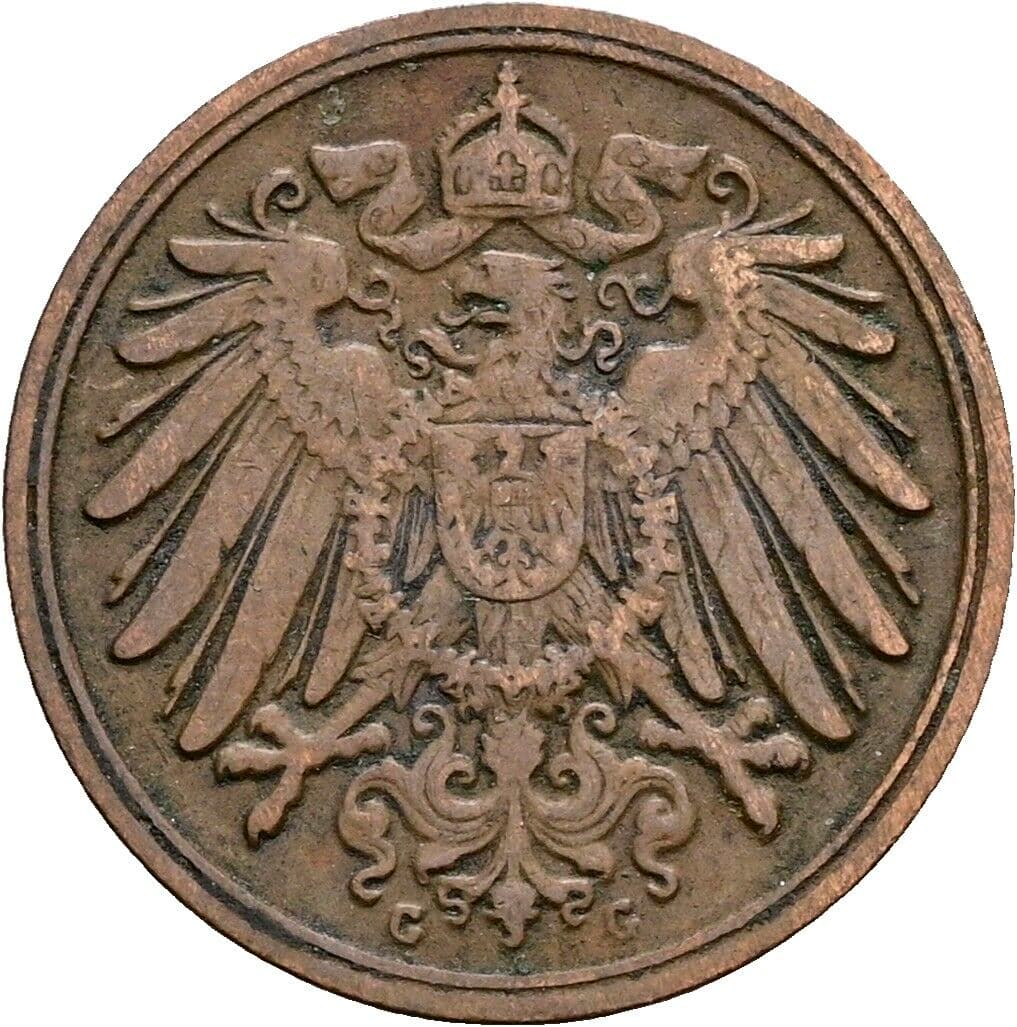 1 Pfennig 1897 G – Rückseite