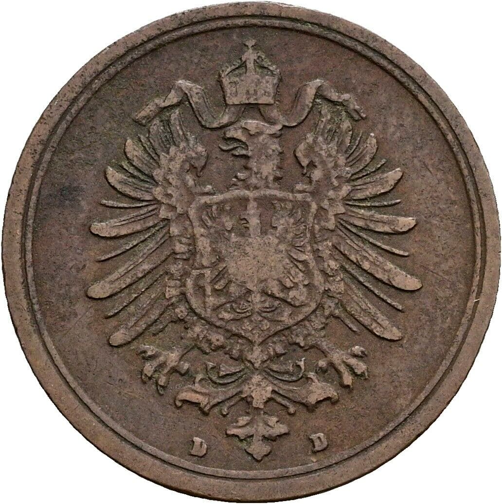 1 Pfennig 1874 D – Rückseite