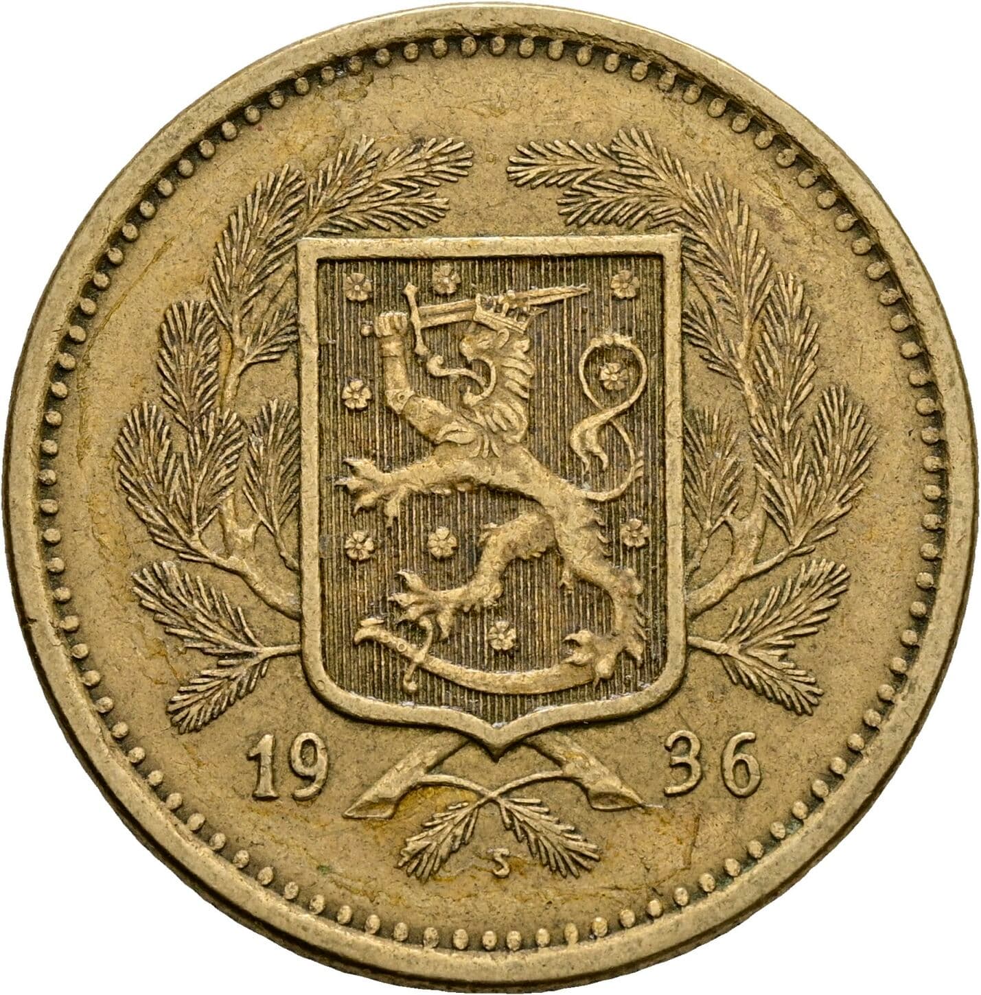20 Markkaa 1936 S – Rückseite