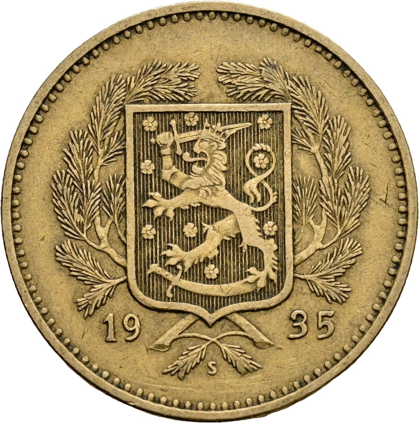 10 Markkaa 1935 S – Rückseite