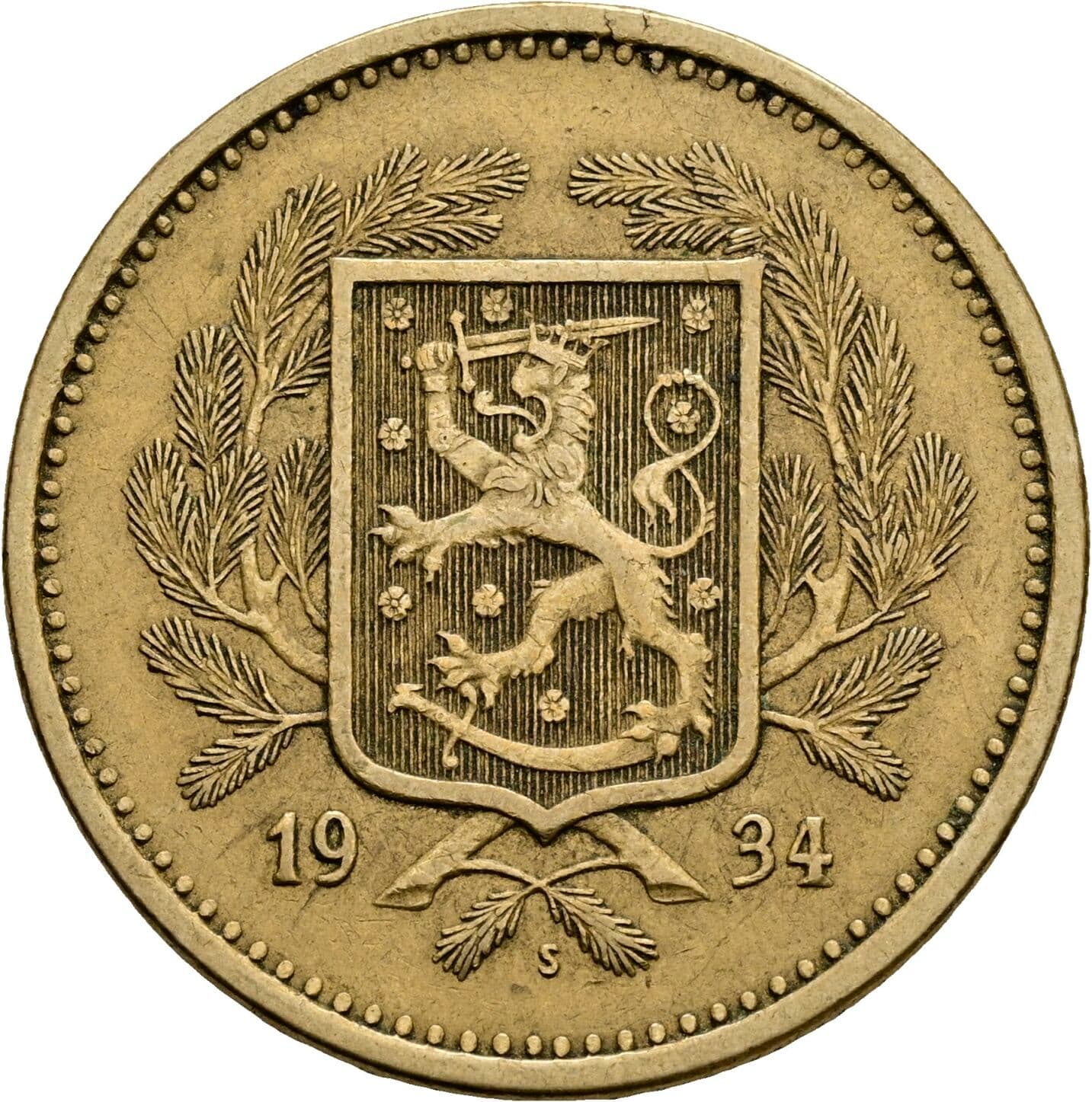 20 Markkaa 1934 S – Rückseite
