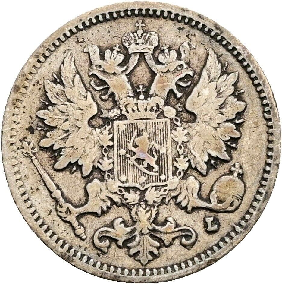 25 Penniä Nikolaij II. 1894-1917 1897 L – Rückseite