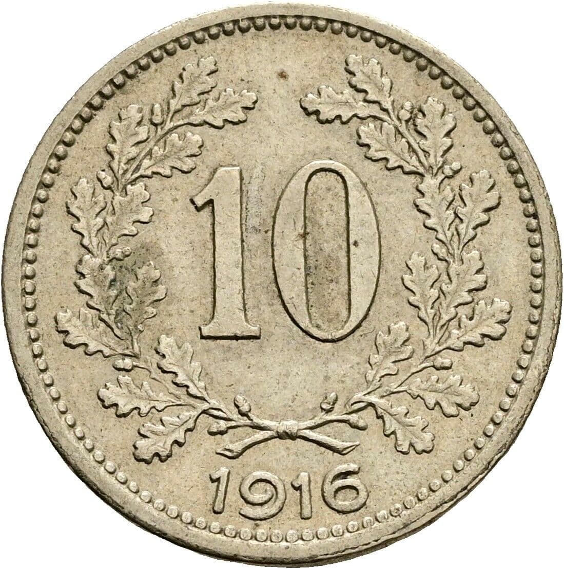 10 Heller Franz Joseph I. 1848-1916 1916 – Vorderseite