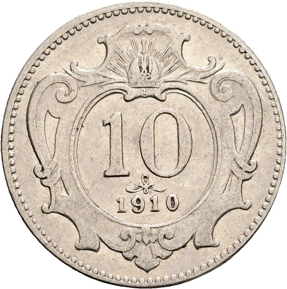 10 Heller Franz Joseph I. 1848-1916 1910 – Vorderseite
