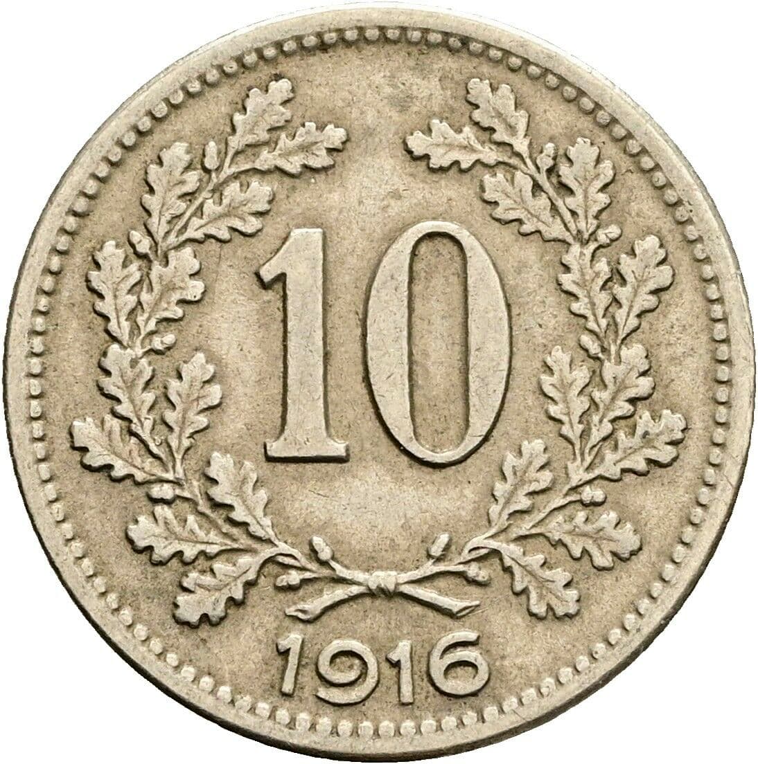 10 Heller Franz Joseph I. 1848-1916 1916 – Vorderseite