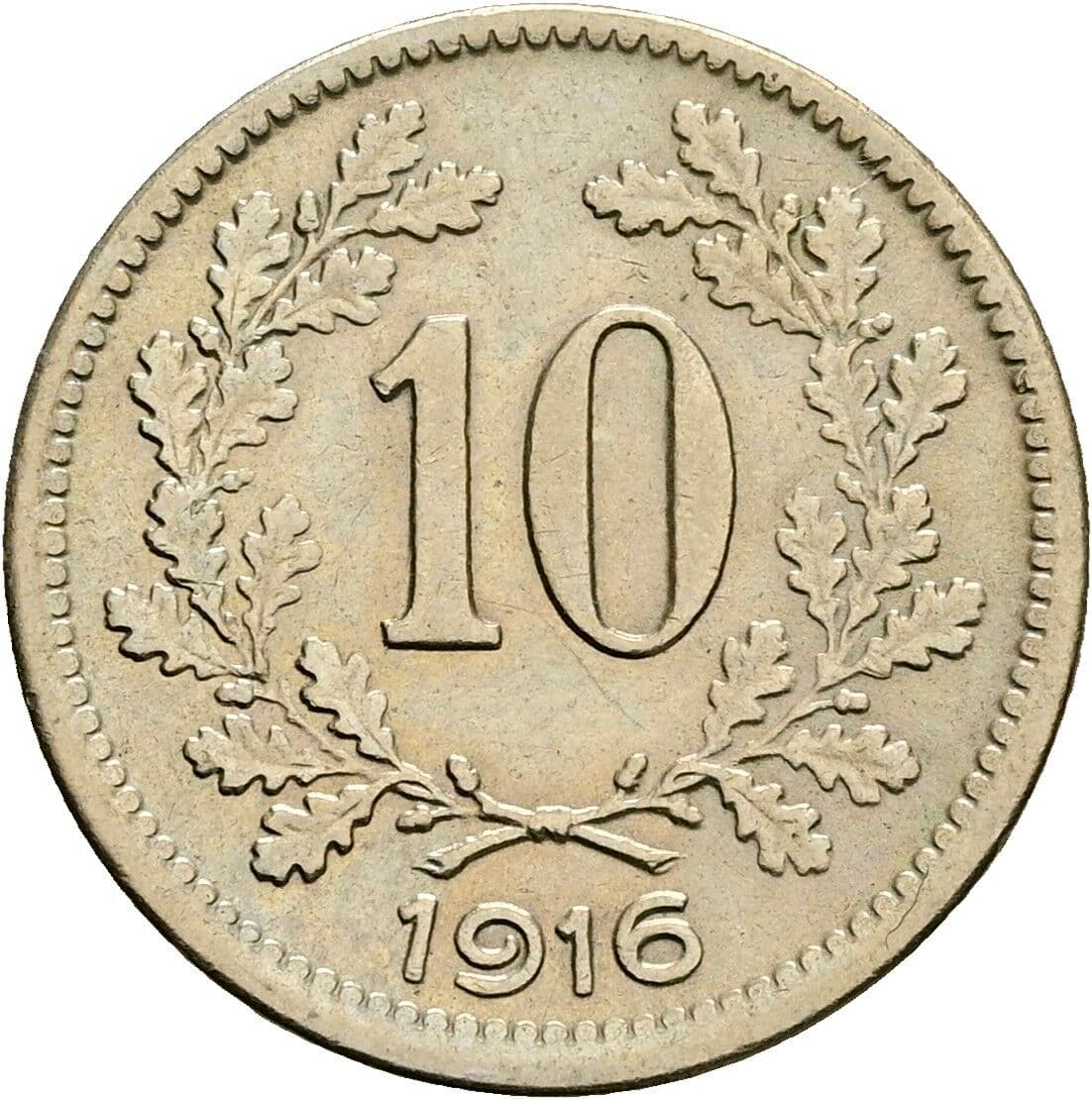 10 Heller Franz Joseph I. 1848-1916 1916 – Vorderseite