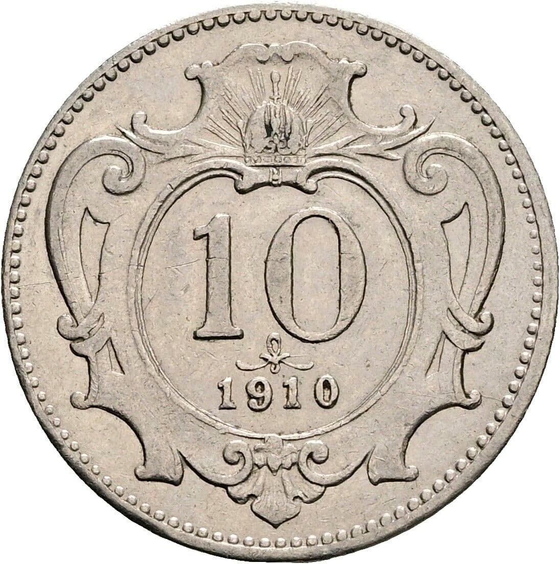 10 Heller Franz Joseph I. 1848-1916 1910 – Vorderseite