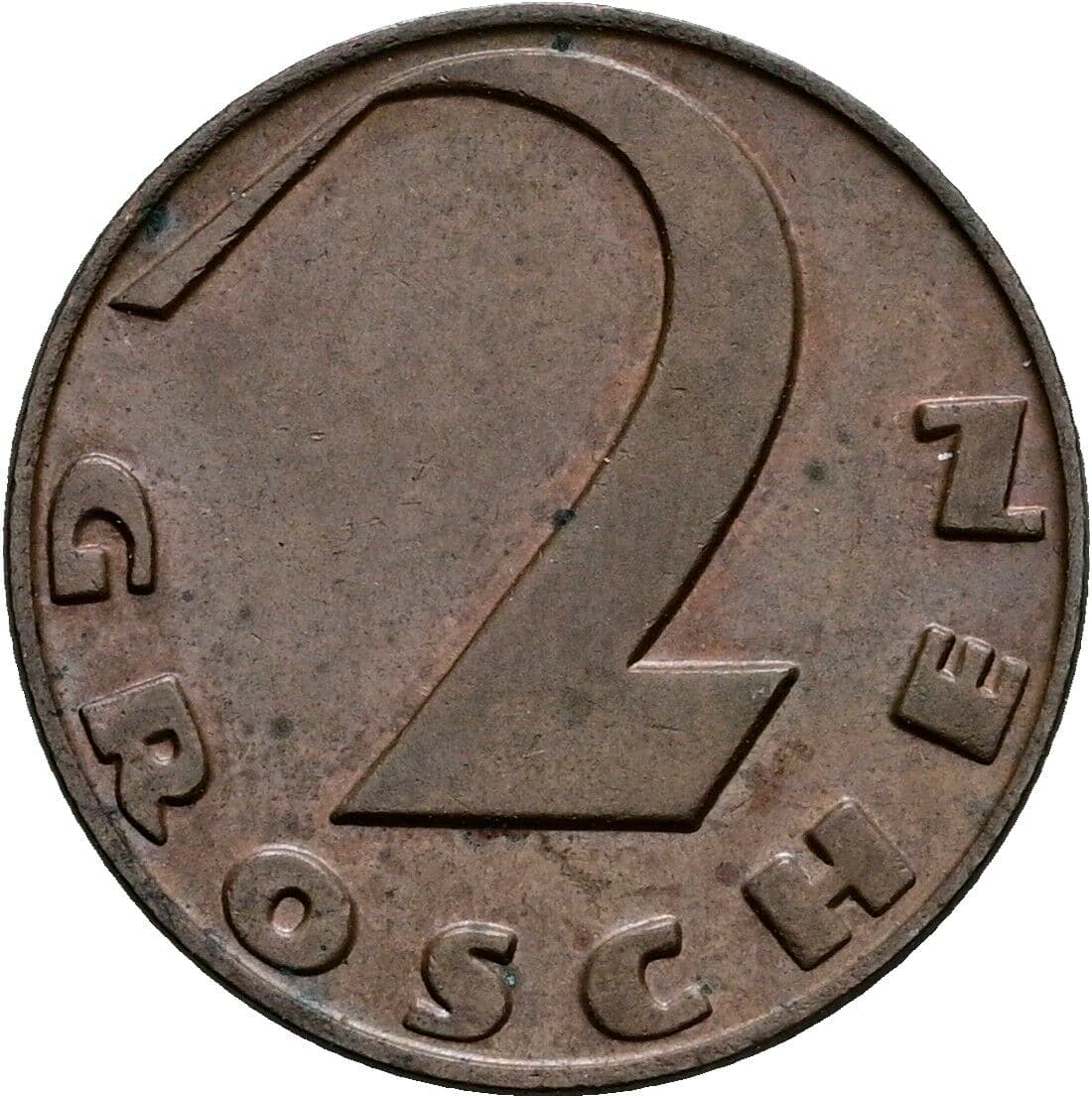 2 Groschen 1938 – Vorderseite