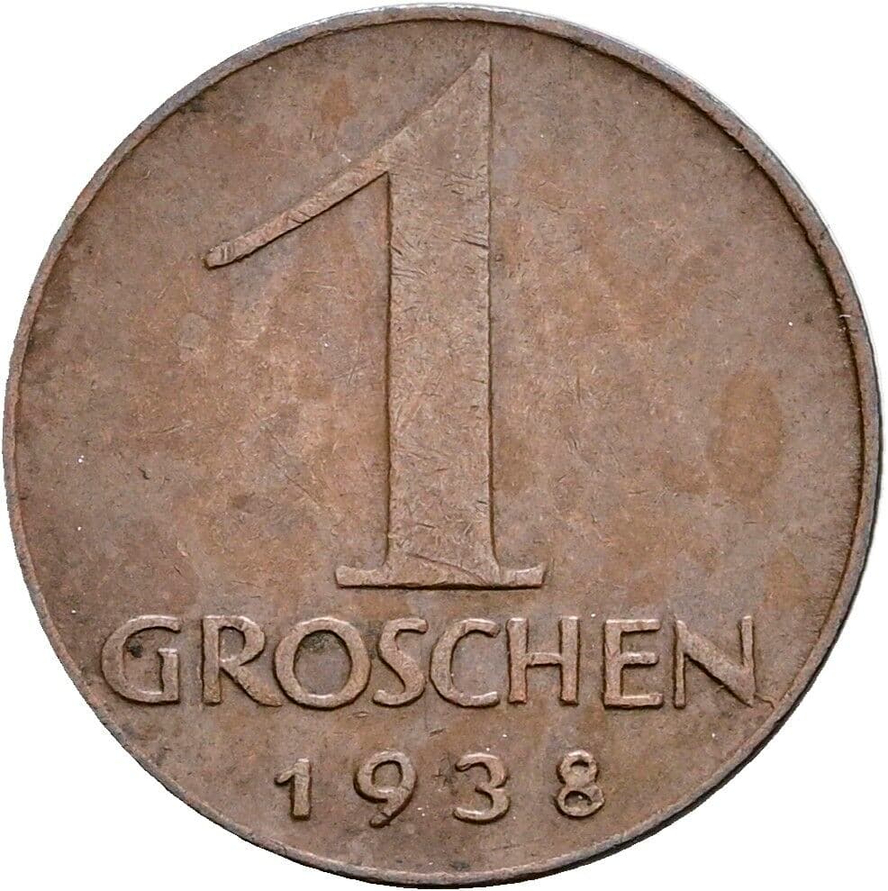 1 Groschen 1938 – Rückseite