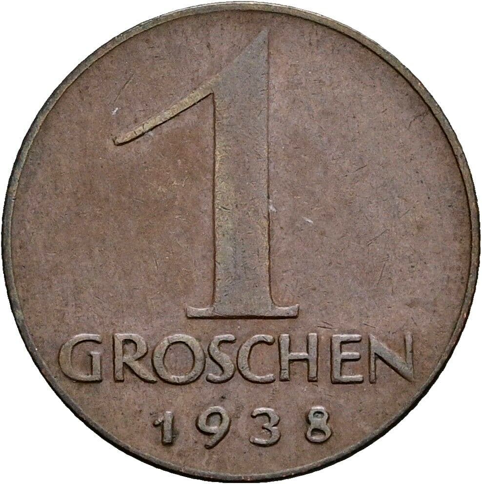 1 Groschen 1938 – Rückseite