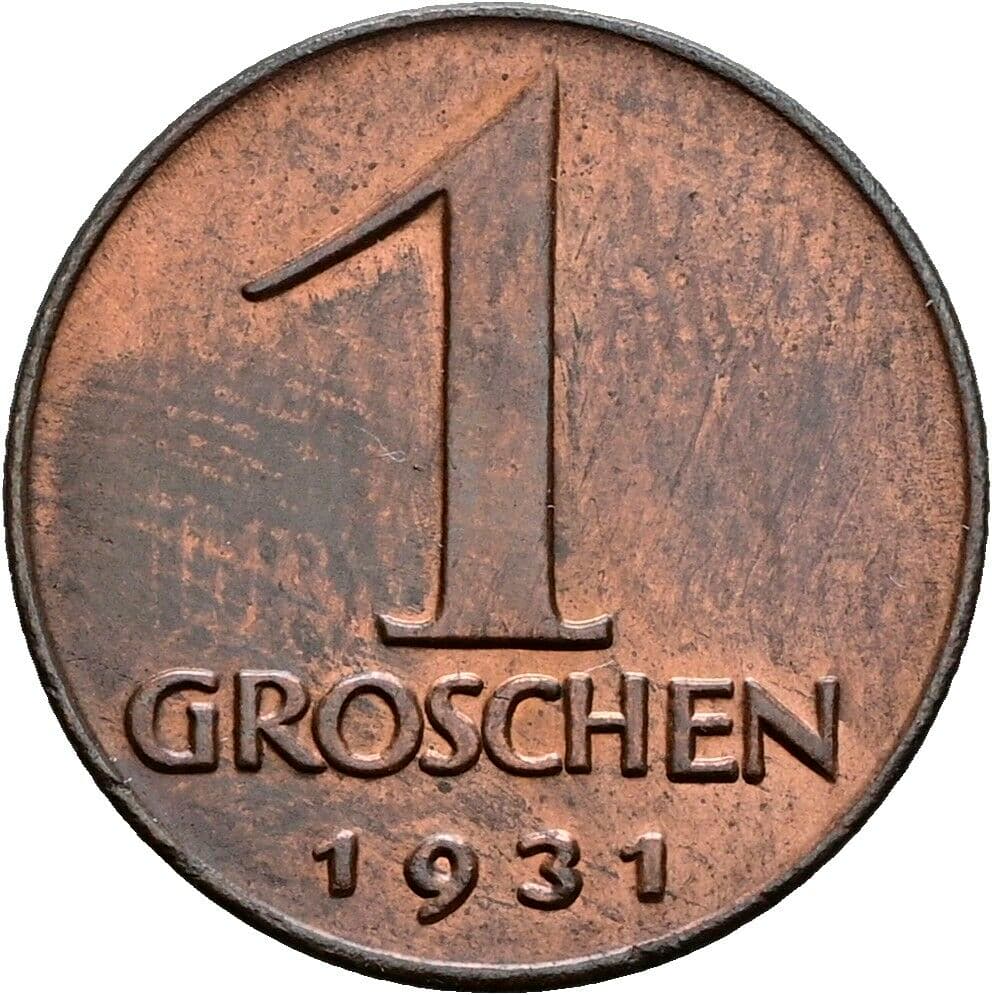 1 Groschen 1931 – Rückseite