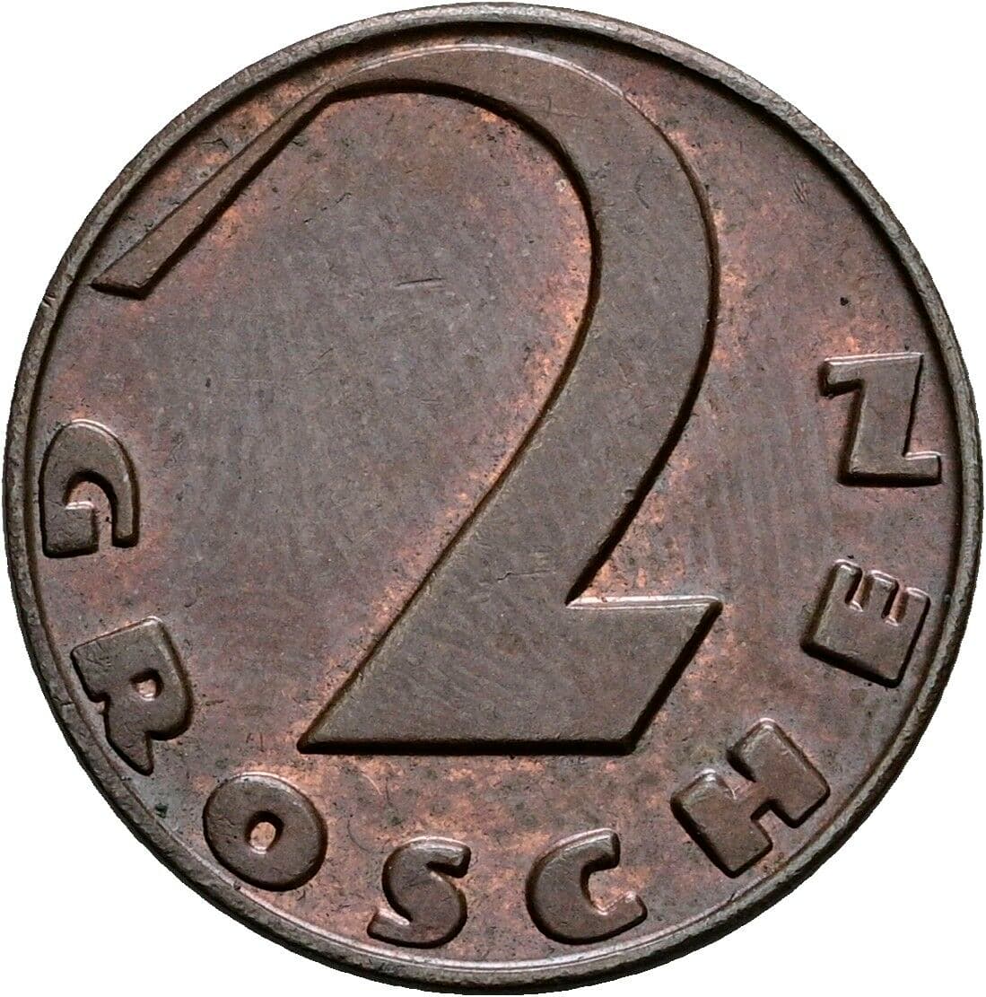 2 Groschen 1938 – Vorderseite