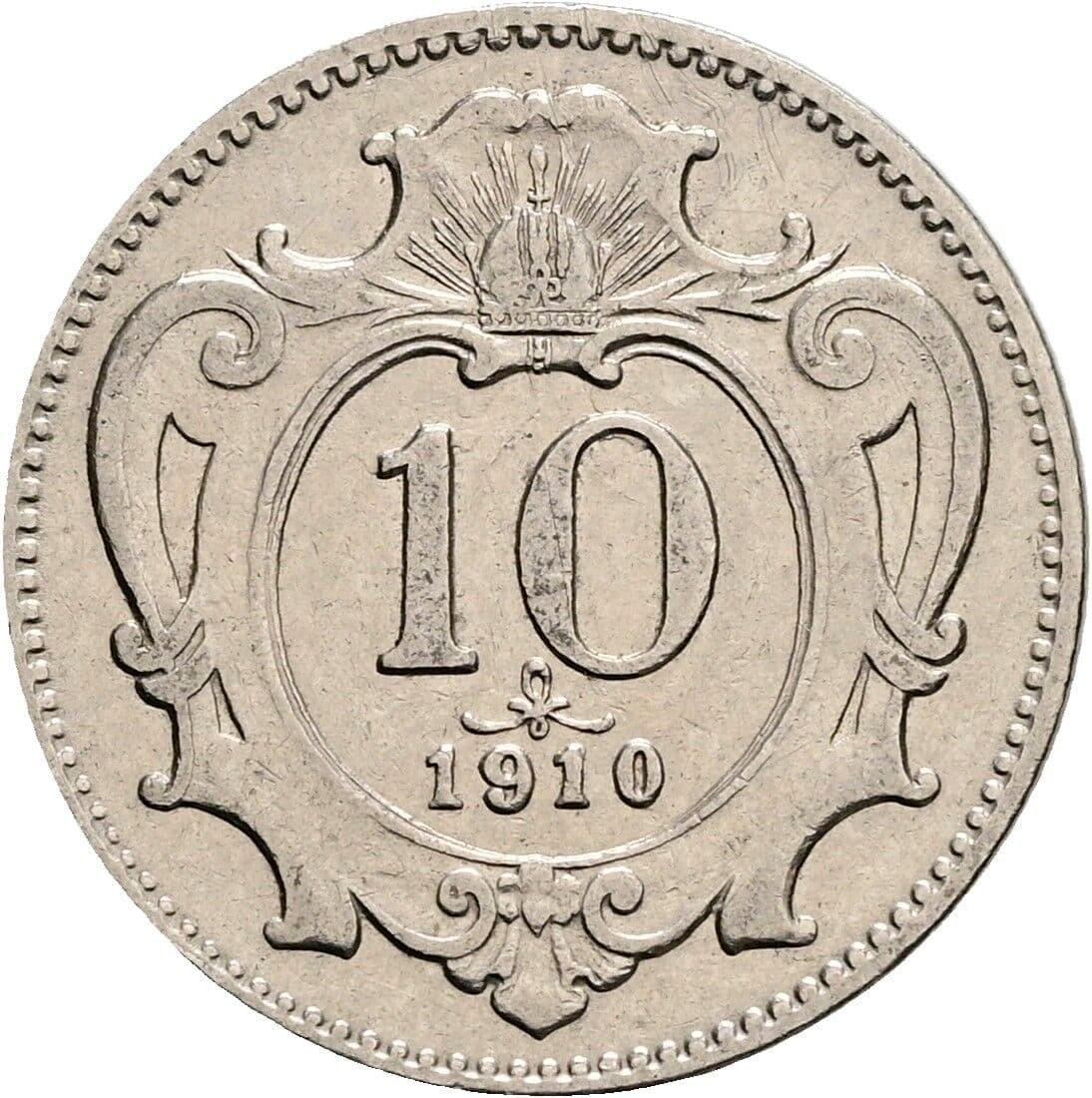 10 Heller Franz Joseph I. 1848-1916 1910 – Vorderseite