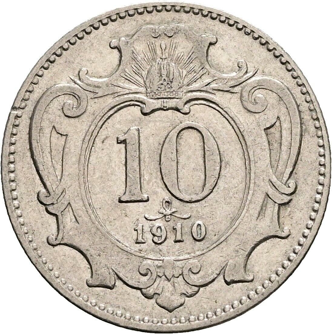 10 Heller Franz Joseph I. 1848-1916 1910 – Vorderseite