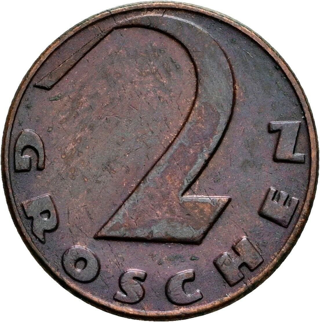 2 Groschen 1934 – Vorderseite