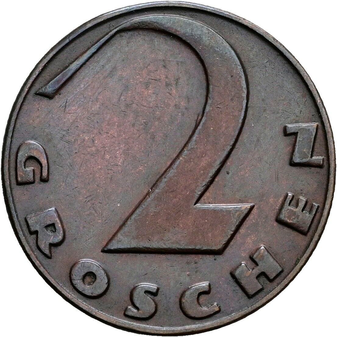 2 Groschen 1925 – Vorderseite