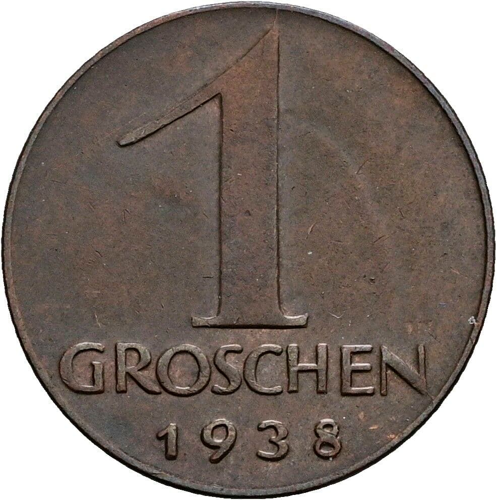 1 Groschen 1938 – Vorderseite