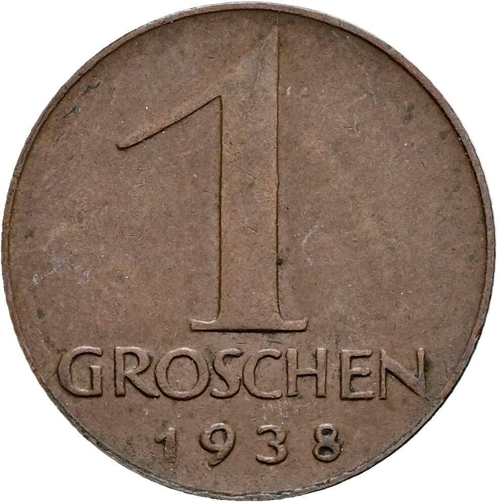 1 Groschen 1938 – Vorderseite