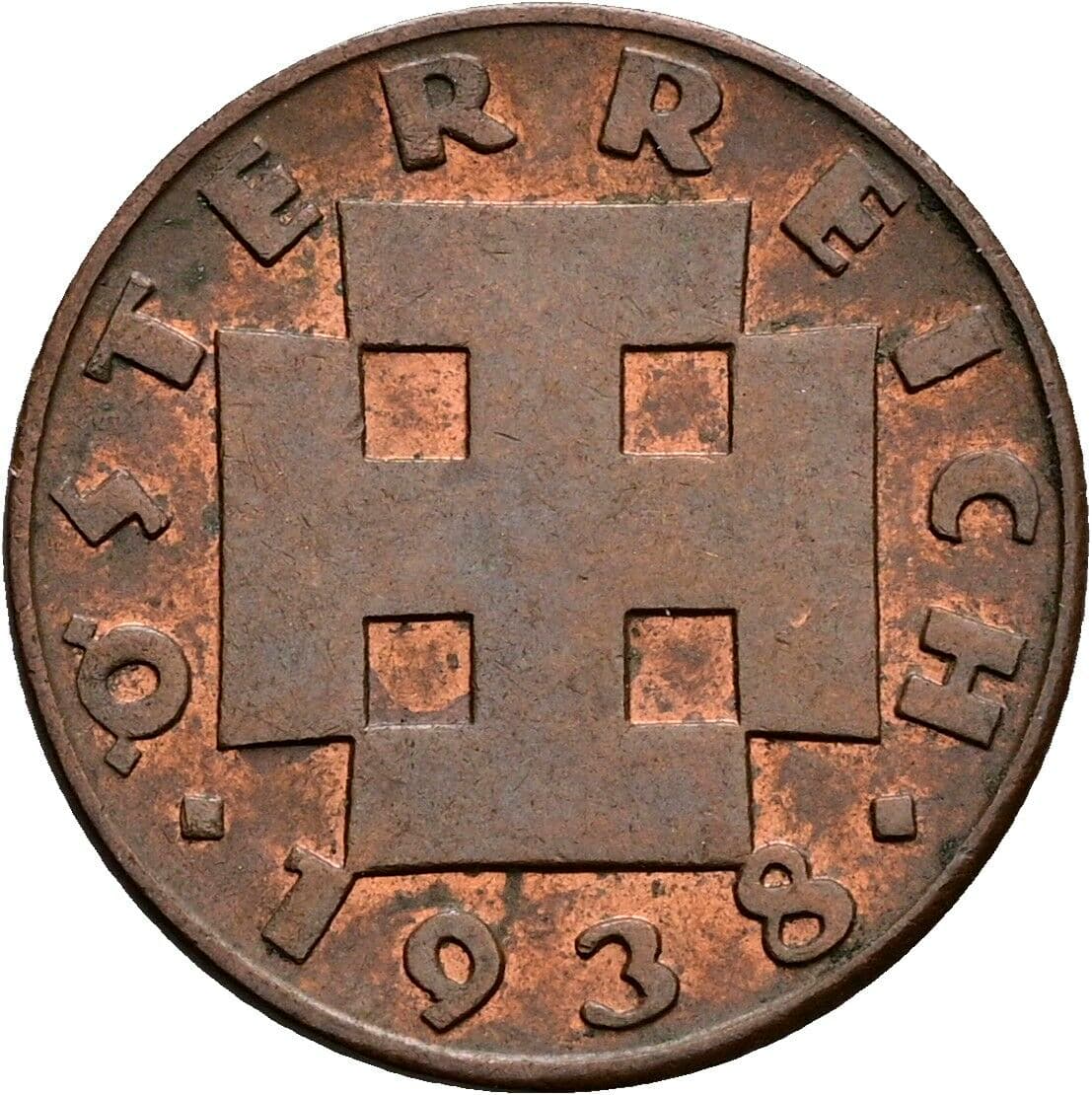 2 Groschen 1938 – Rückseite