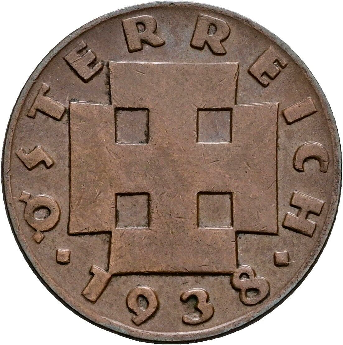 2 Groschen 1938 – Rückseite
