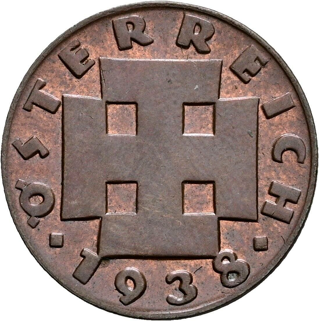 2 Groschen 1938 – Rückseite