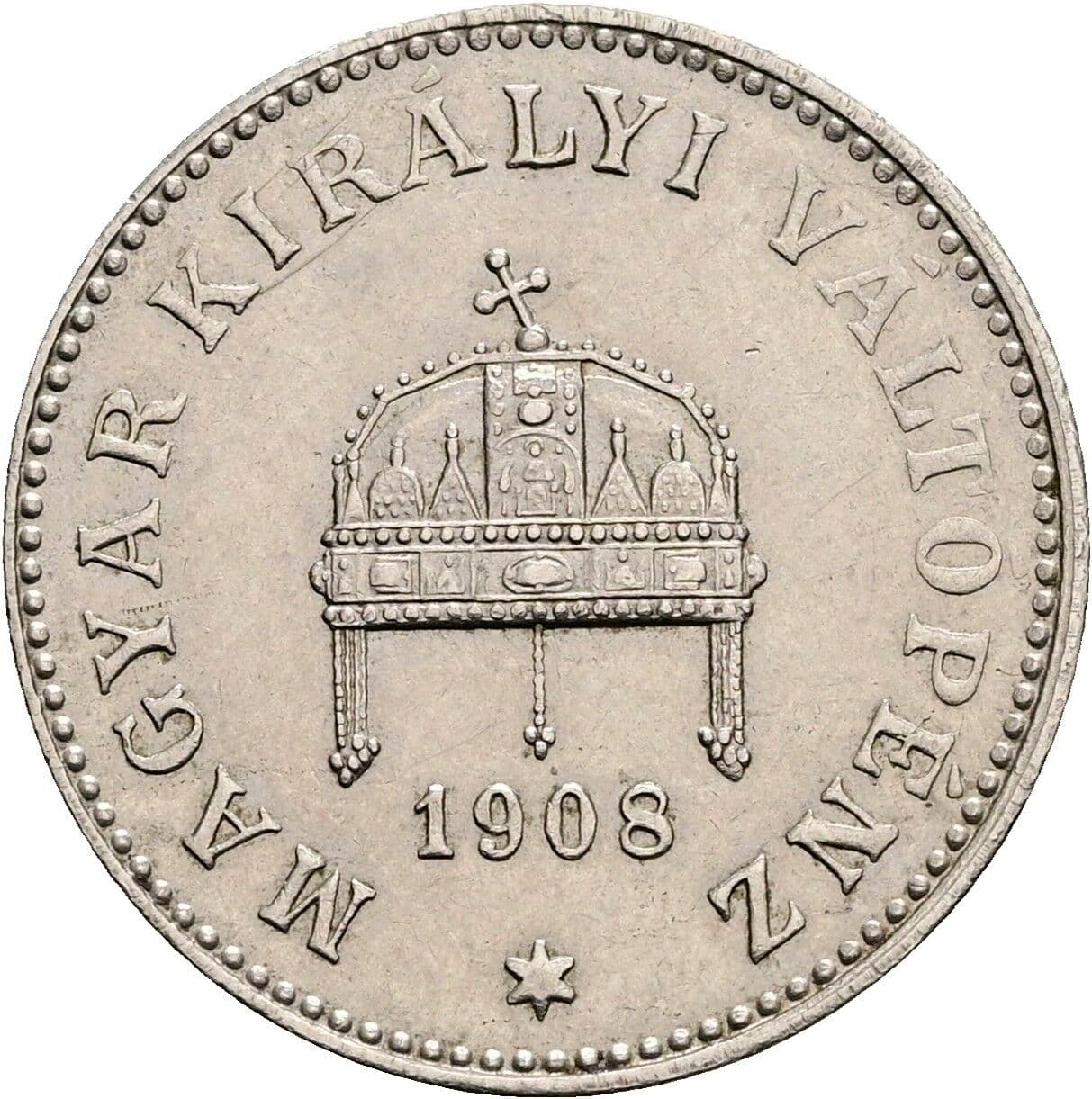 20 Filler Franz Joseph I. 1848-1916 1908 KB, Kremnitz – Rückseite