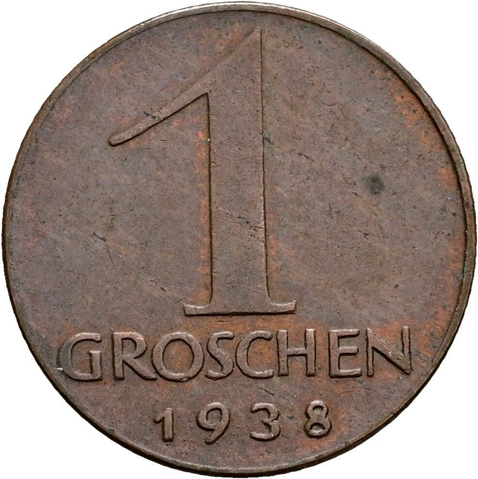 1 Groschen 1938 – Rückseite
