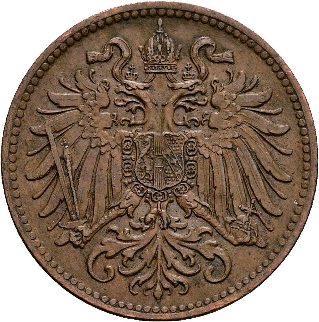 2 Heller Franz Joseph I. 1848-1916 1914 – Rückseite