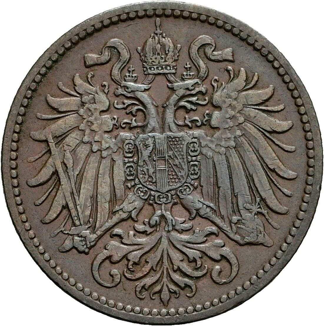 2 Heller Franz Joseph I. 1848-1916 1909 – Rückseite