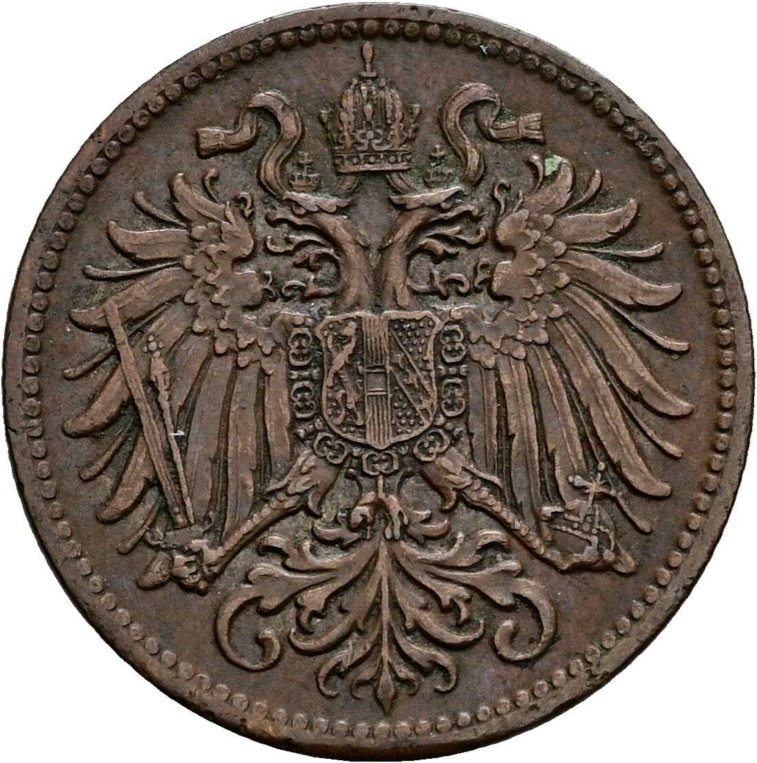 2 Heller Franz Joseph I. 1848-1916 1915 – Rückseite