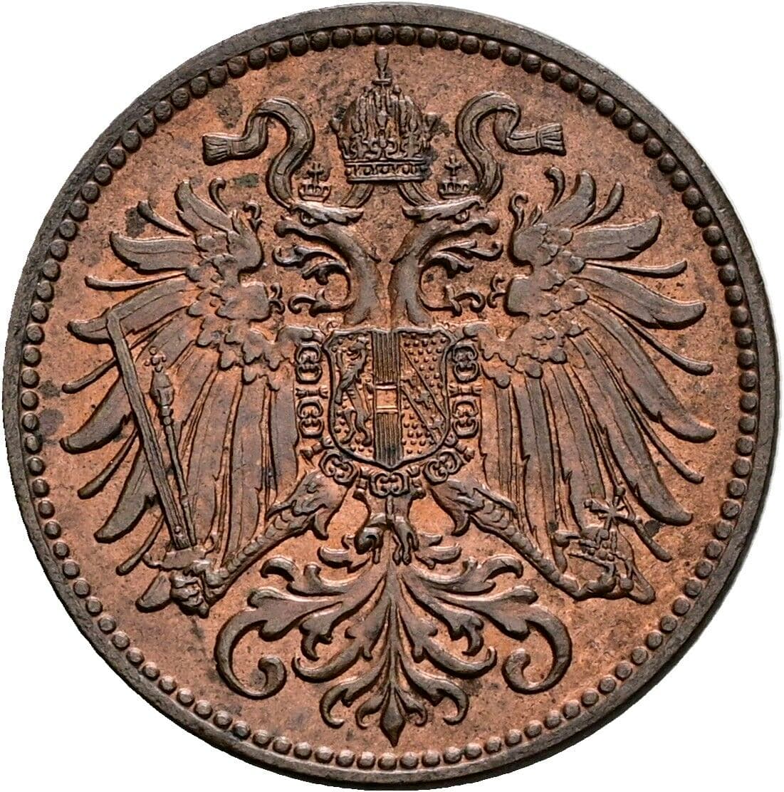 2 Heller Franz Joseph I. 1848-1916 1909 – Rückseite