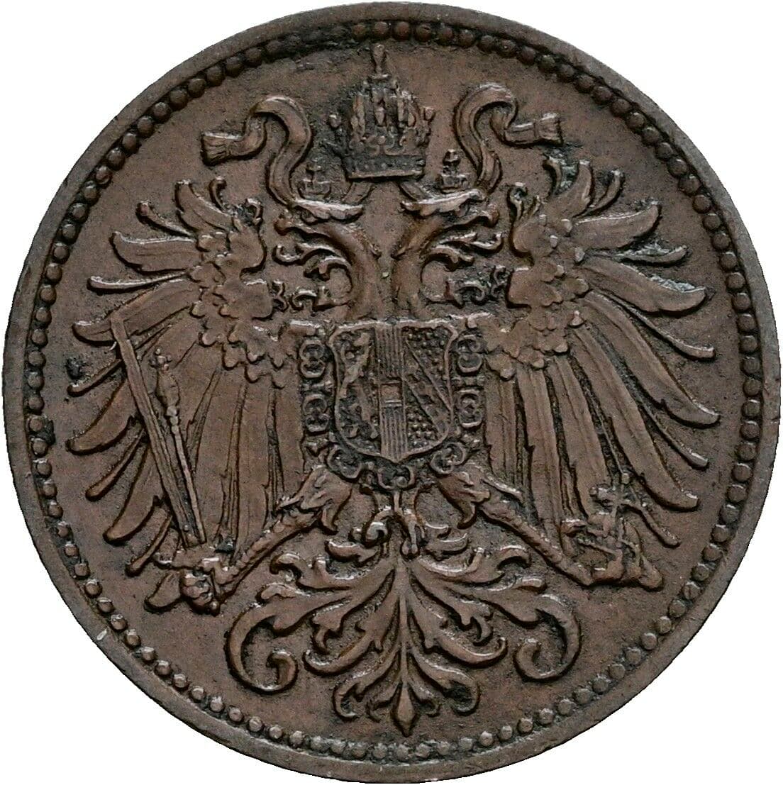 2 Heller Franz Joseph I. 1848-1916 1897 – Rückseite