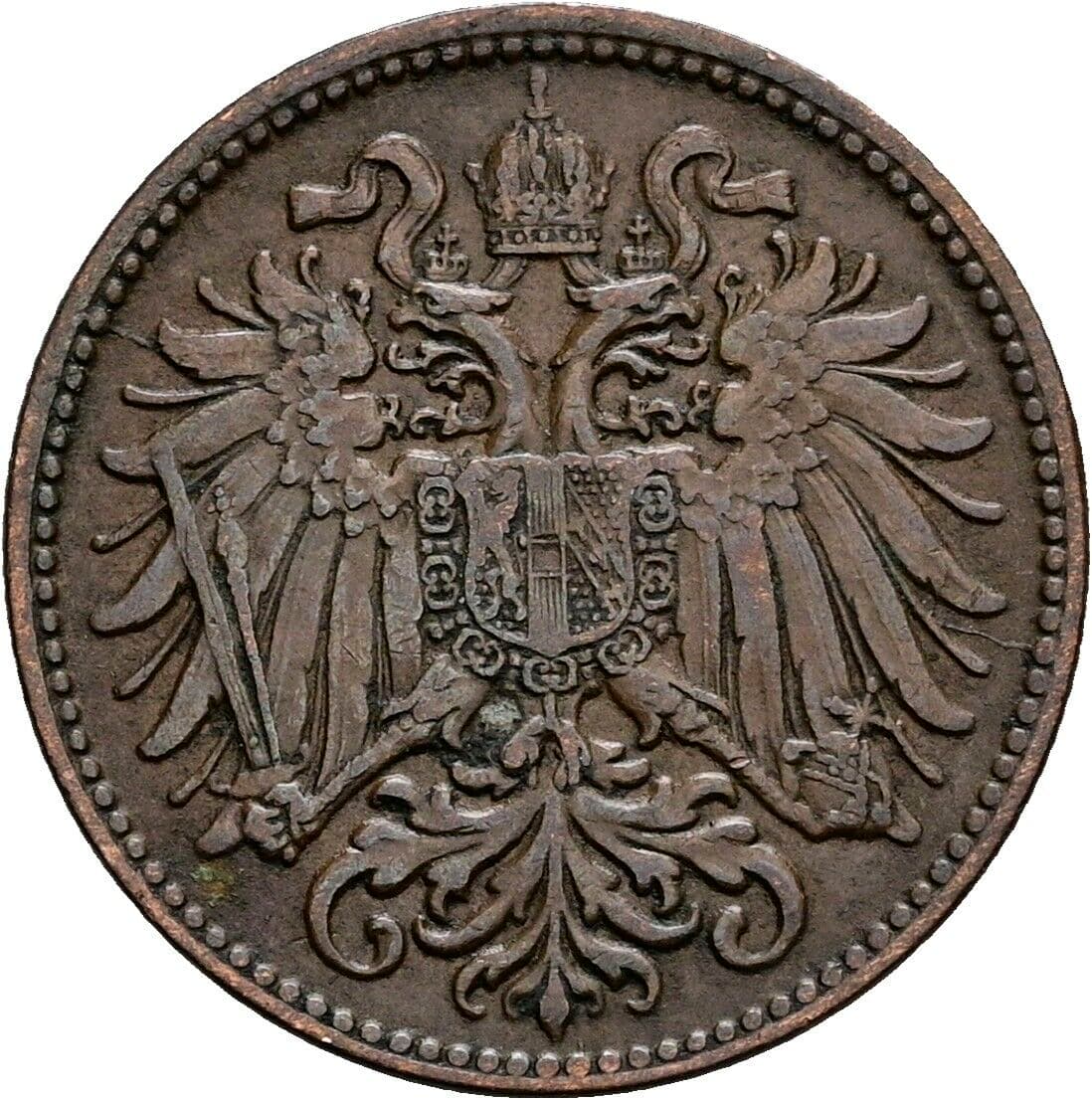 2 Heller Franz Joseph I. 1848-1916 1896 – Rückseite