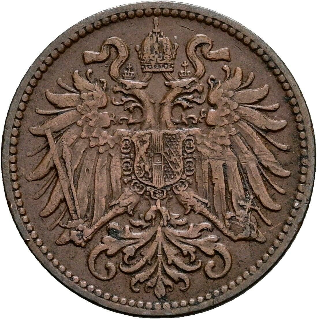 2 Heller Franz Joseph I. 1848-1916 1913 – Rückseite