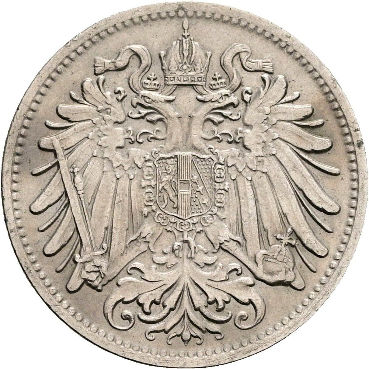 20 Heller Franz Joseph I. 1848-1916 1909 – Rückseite